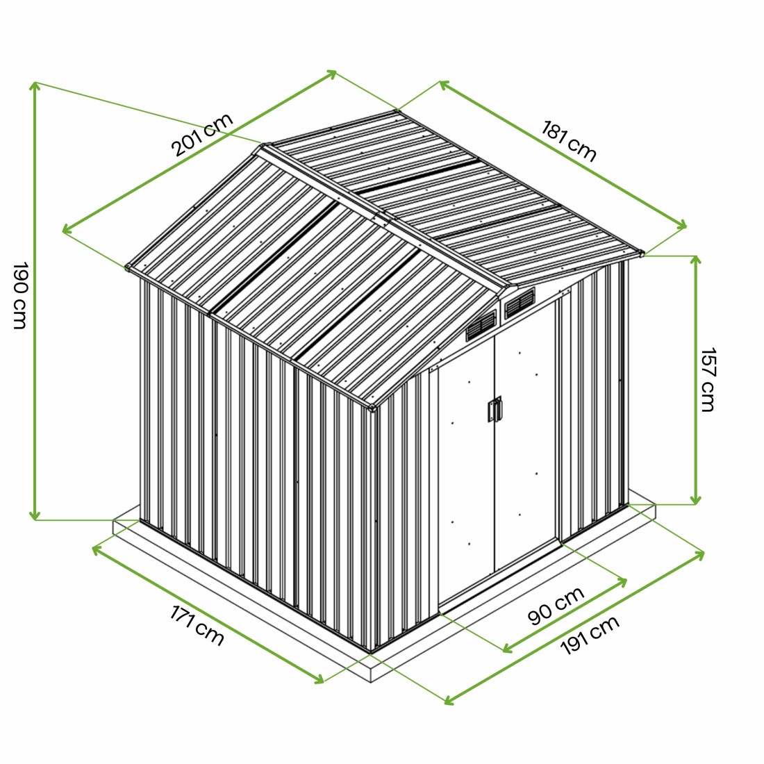 DOMEK METALOWY VECTOR 7x6 COLD GREY