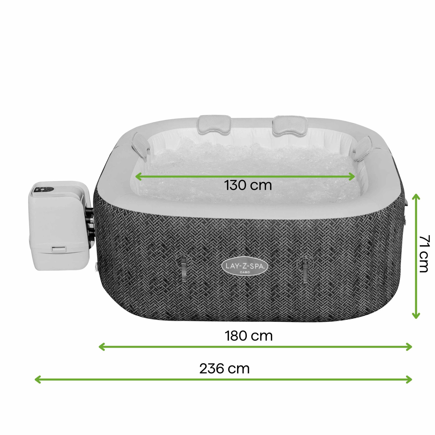 JACUZZI SPA CABO AIRJET 1.80x1.80x0.71M BESTWAY 6001R