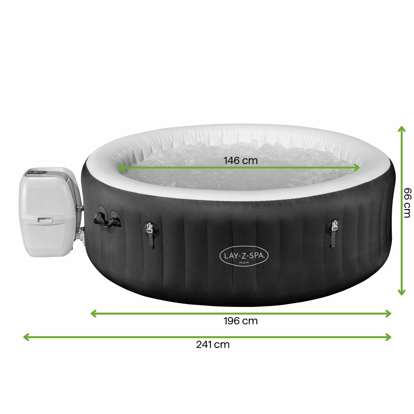 JACUZZI SPA MIAMI AIRJET 1.96x0.66M BESTWAY 6001D