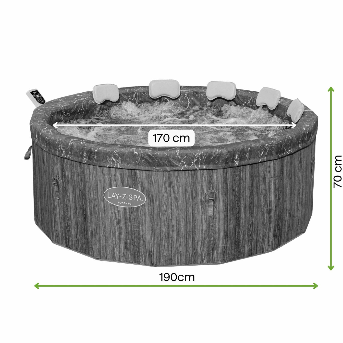 JACUZZI SPA TORONTO AIRJET 1.90x0.70M BESTWAY 6001W