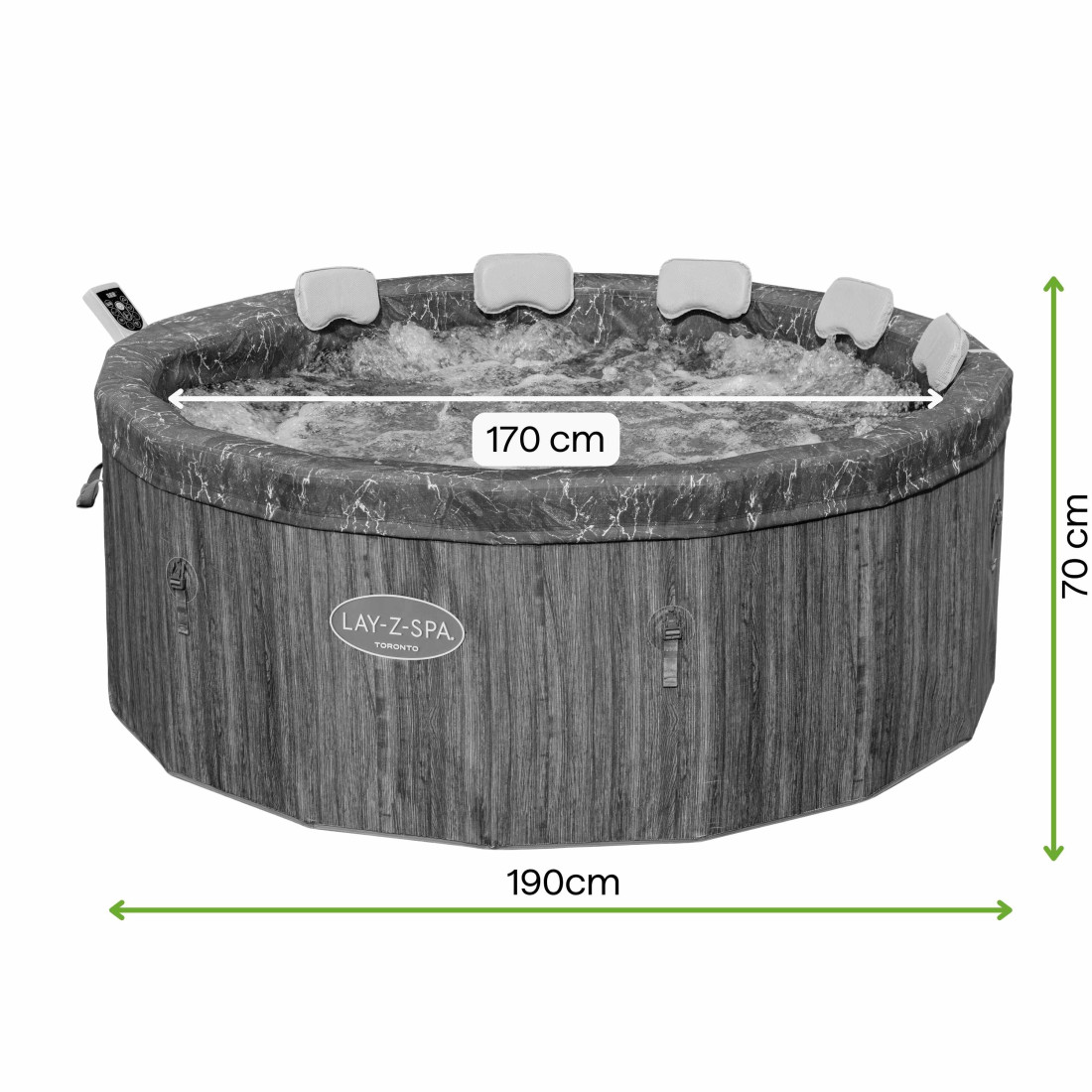 JACUZZI SPA TORONTO AIRJET 1.90x0.70M BESTWAY 6001W