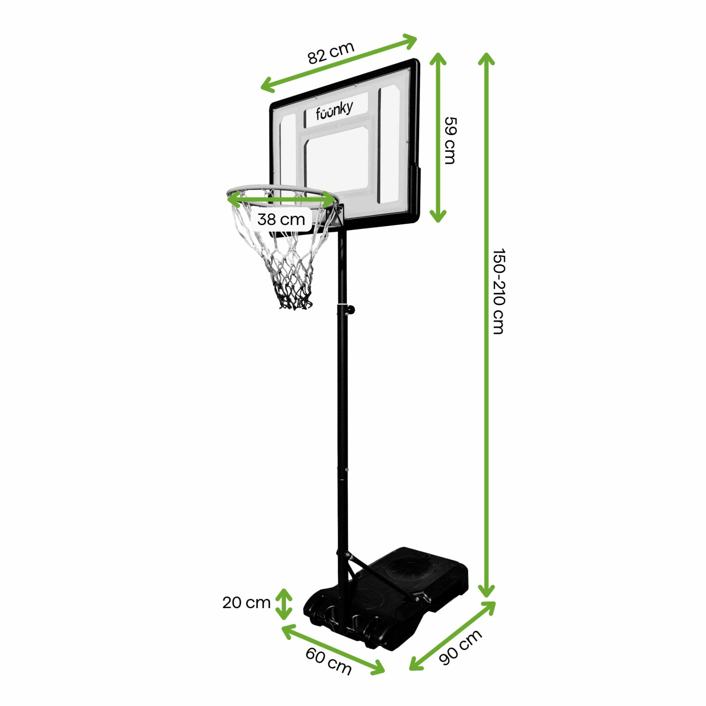 BASKETBALL HOOP 150-210CM