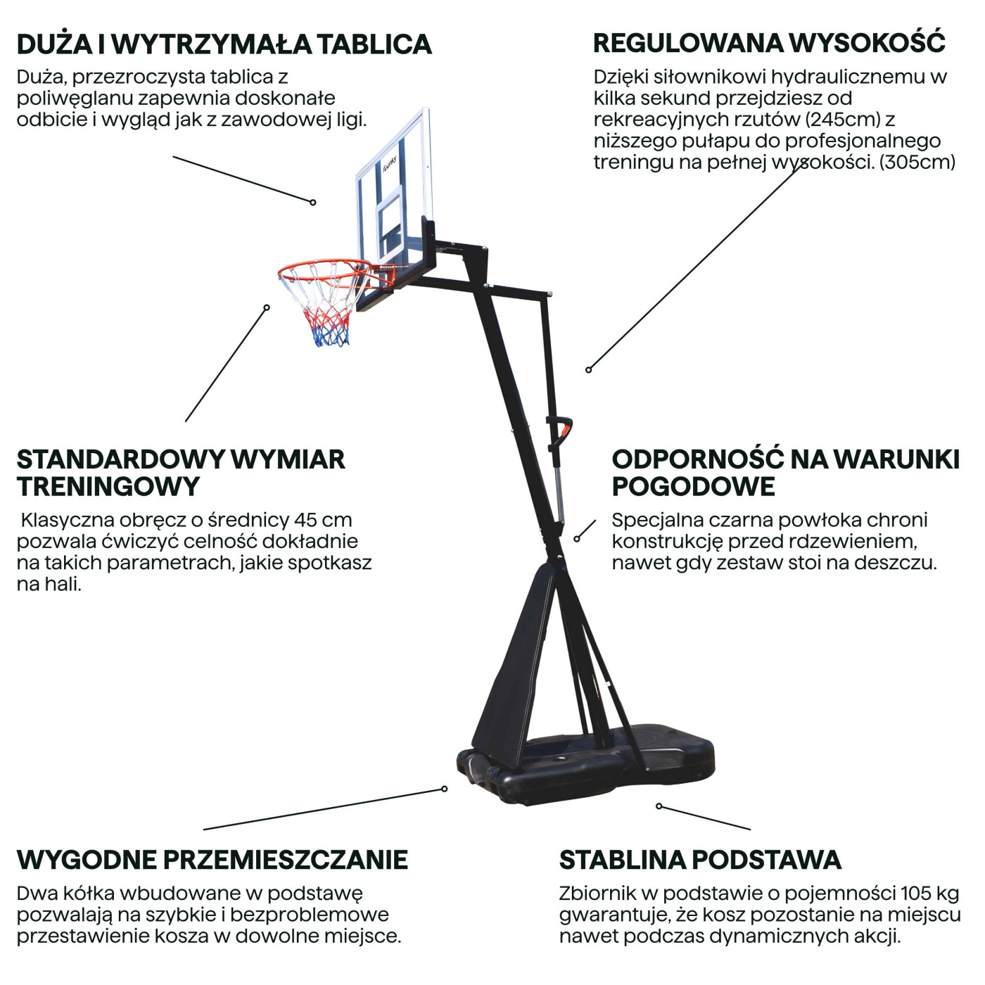 BASKETBALL HOOP 245-305CM