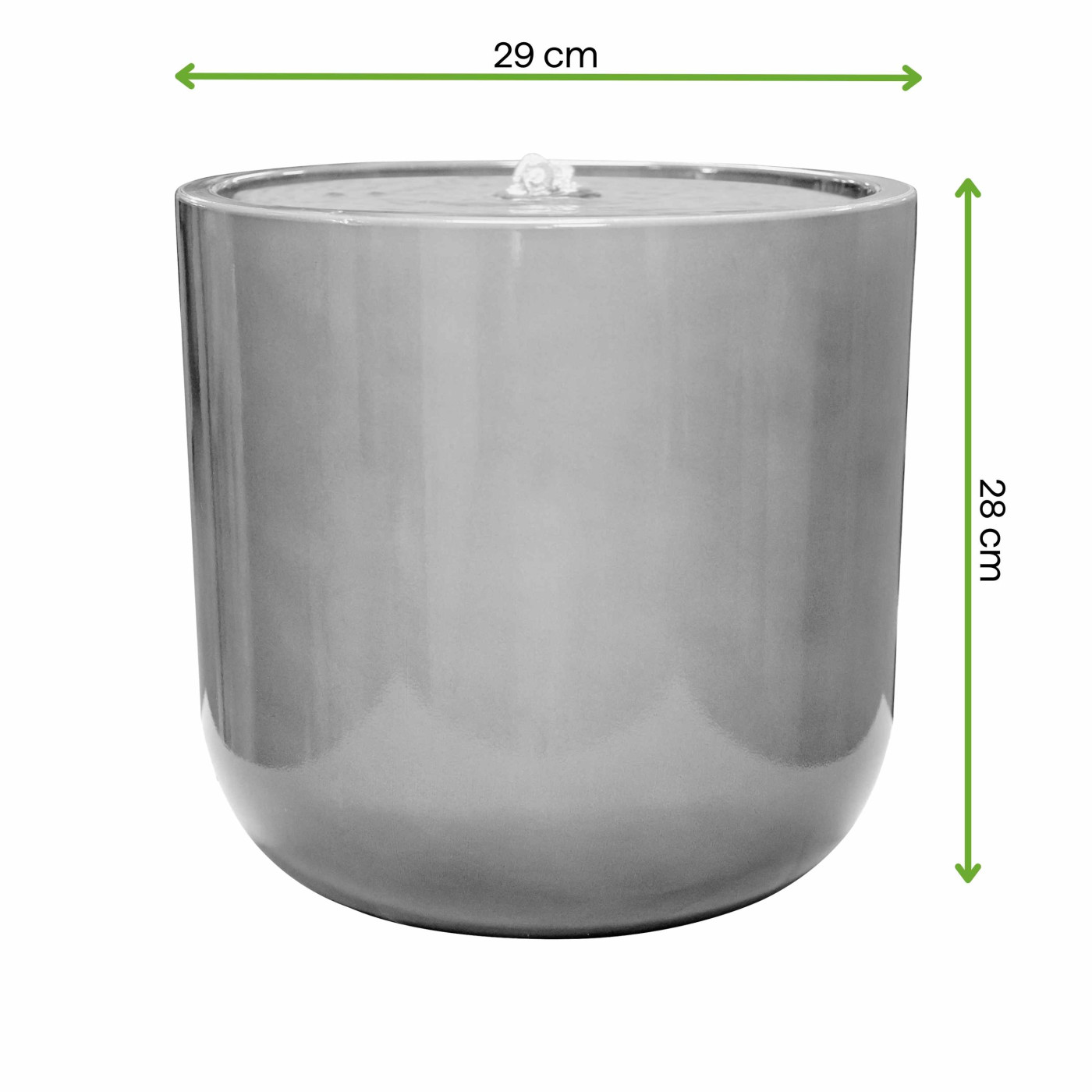 LUMINA FONTANNA LED FI29x28CM STONE GREY