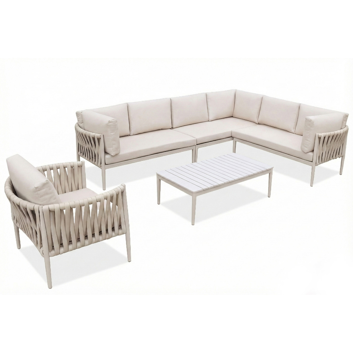 MONZA CAFFE+FOTEL NAROŻNIK BEIGE