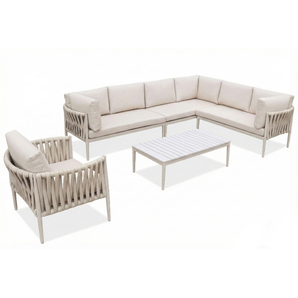 MONZA CAFFE+FOTEL NAROŻNIK BEIGE