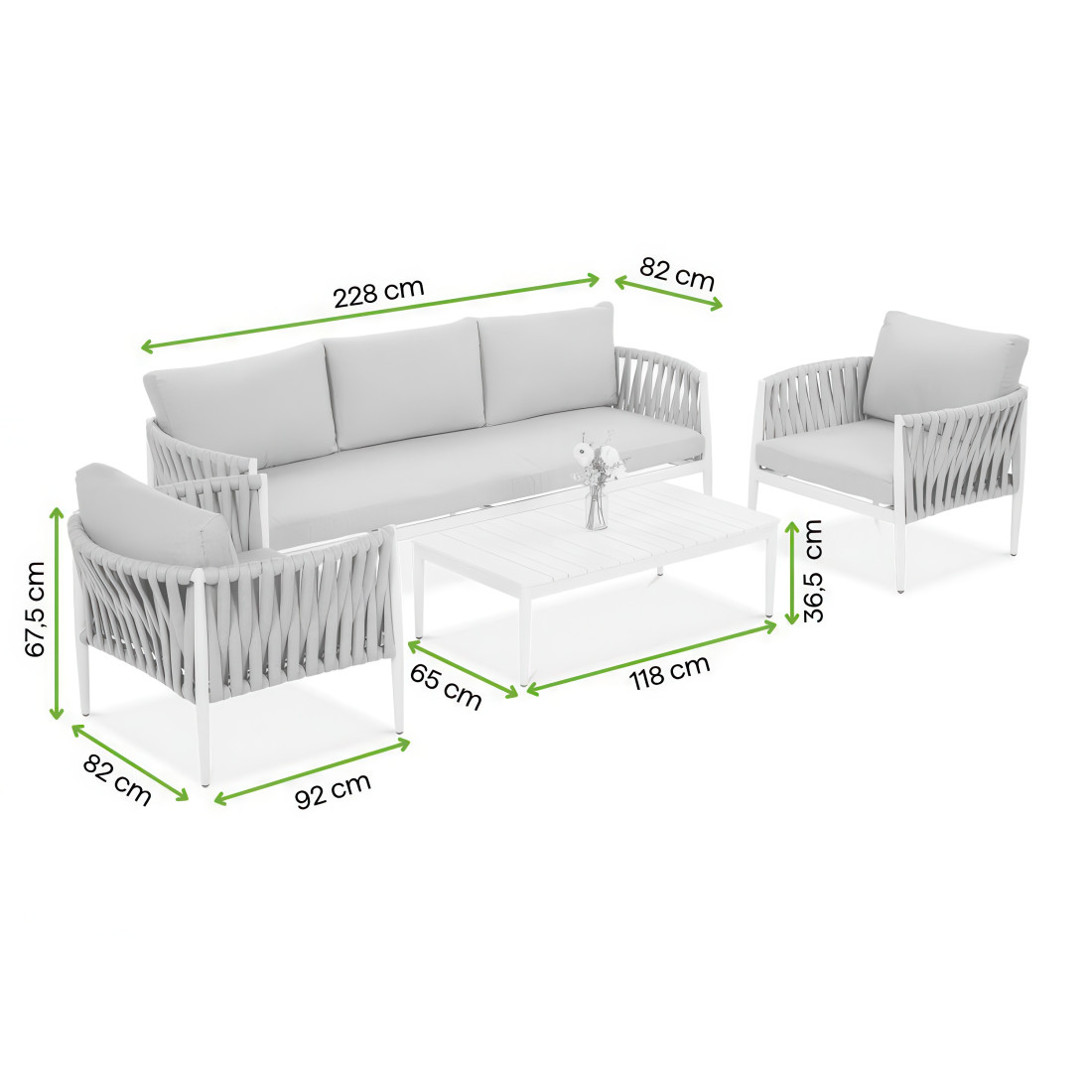 MONZA CAFFE ZESTAW BEIGE
