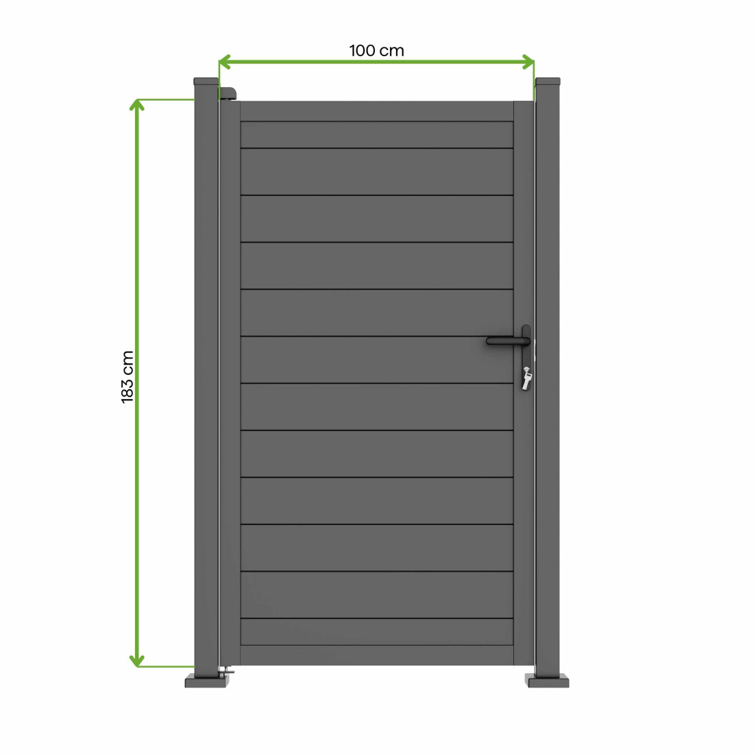 NEO FURTKA OGRODZENIOWA PODŁOŻE TWARDE ANTHRACITE