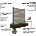 NEO PRZĘSŁO OGRODZENIOWE 1.8M PODŁOŻE MIĘKKIE OAK