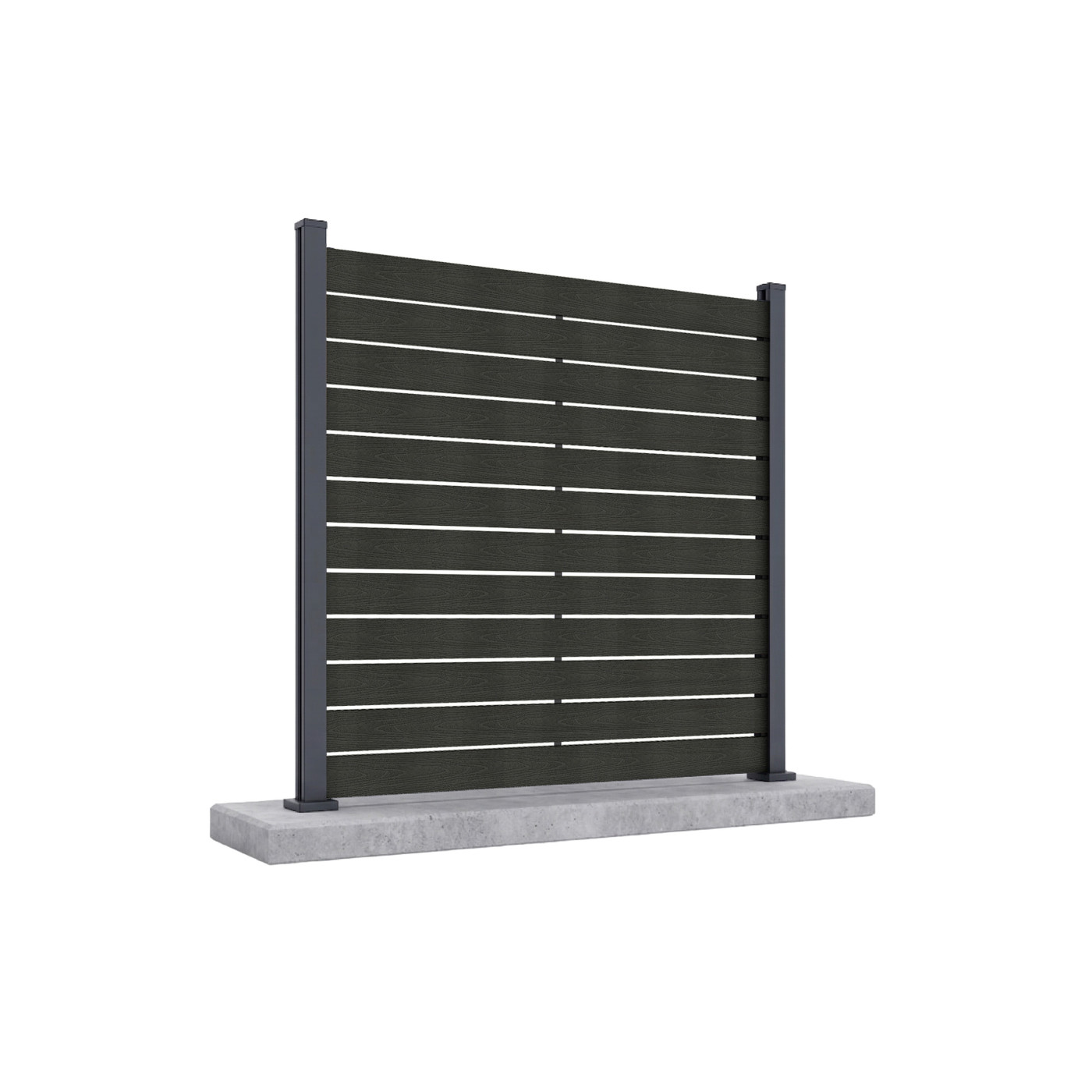 NEO FENCE PANEL 1.8M FOR HARD GROUND, ANTHRACITE