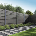 NEO PRZĘSŁO OGRODZENIOWE 1.8M PODŁOŻE TWARDE ANTHRACITE