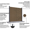 NEO PRZĘSŁO OGRODZENIOWE 1.8M PODŁOŻE TWARDE TEAK