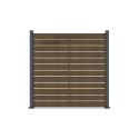 NEO FENCE PANEL 1.8M FOR HARD GROUND, TEAK
