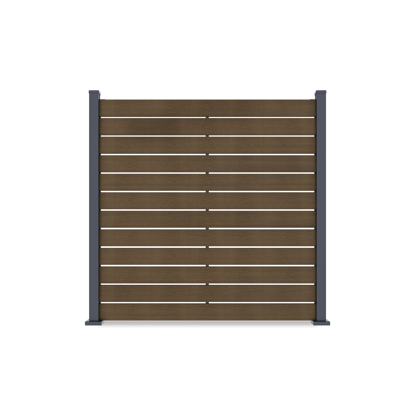 NEO FENCE PANEL 1.8M FOR HARD GROUND, TEAK