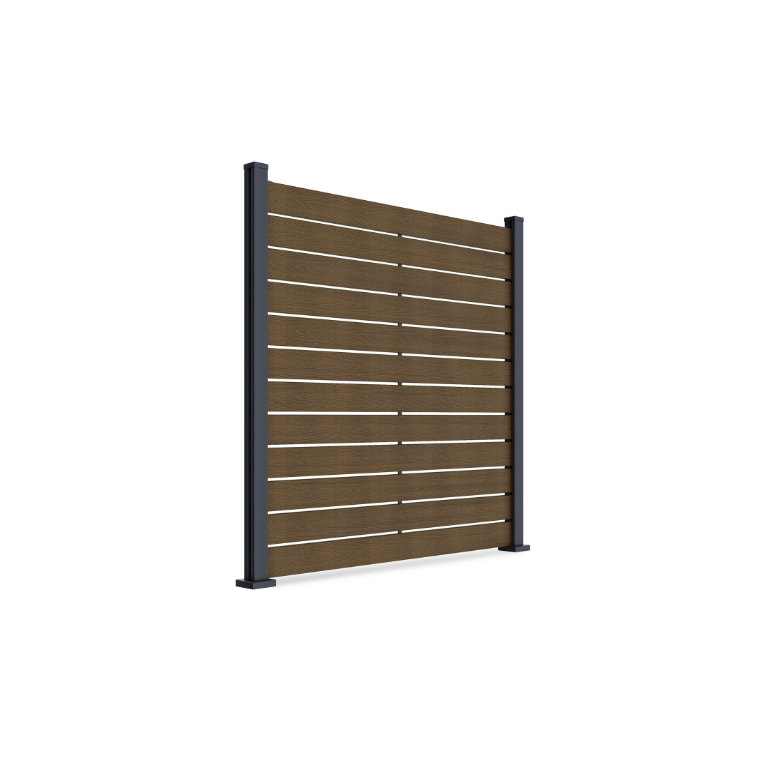 NEO FENCE PANEL 1.8M FOR HARD GROUND, TEAK