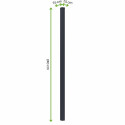 NEO 2.4M ANTHRACITE ALUMINIUM POST