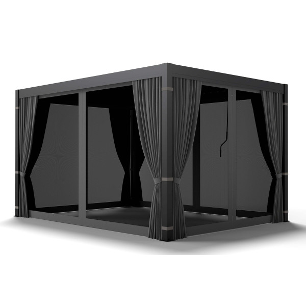 PRIMARY SIDE CURTAIN WITH MOSQUITO NET 4.0M ANTHRACITE