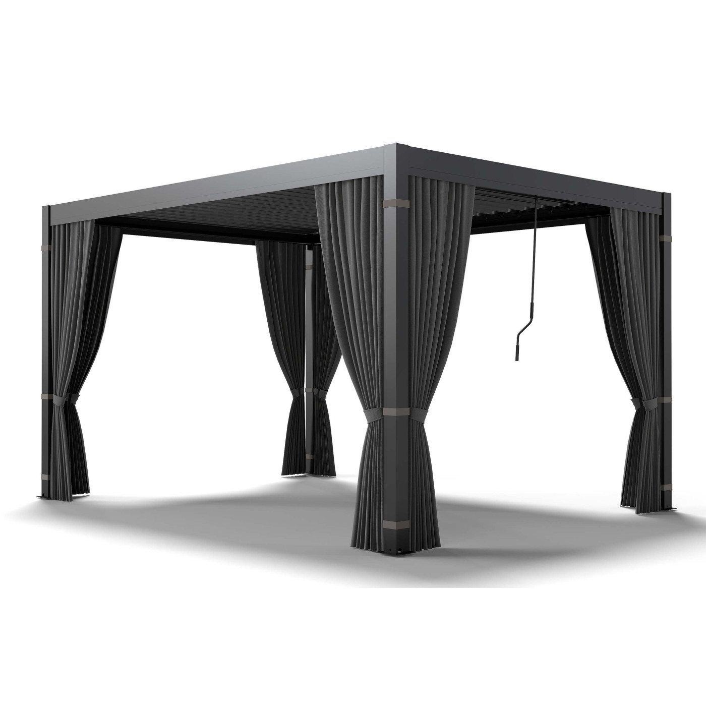 PRIMARY SIDE CURTAIN WITH MOSQUITO NET 4.0M ANTHRACITE