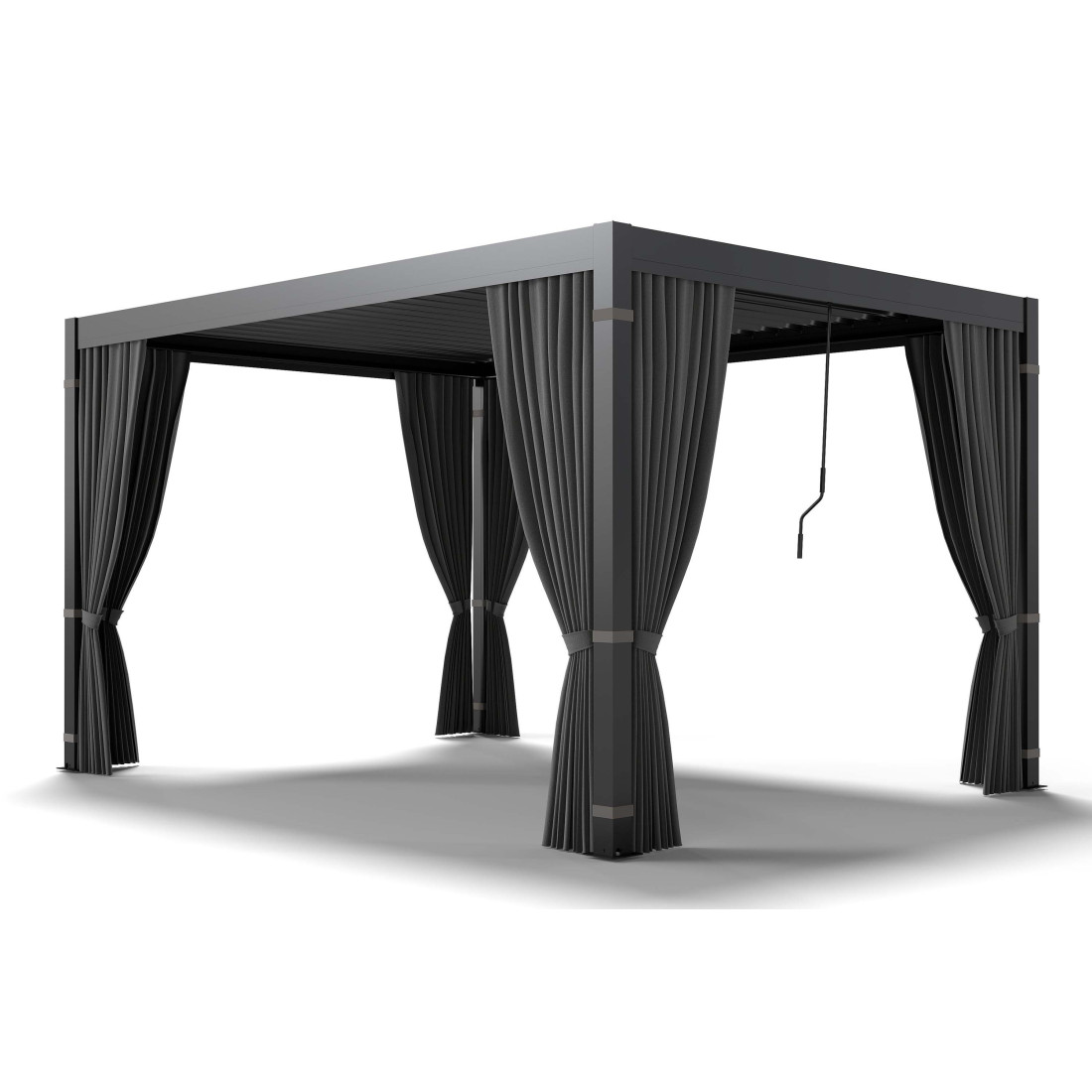 PRIMARY SIDE CURTAIN WITH MOSQUITO NET 4.0M ANTHRACITE