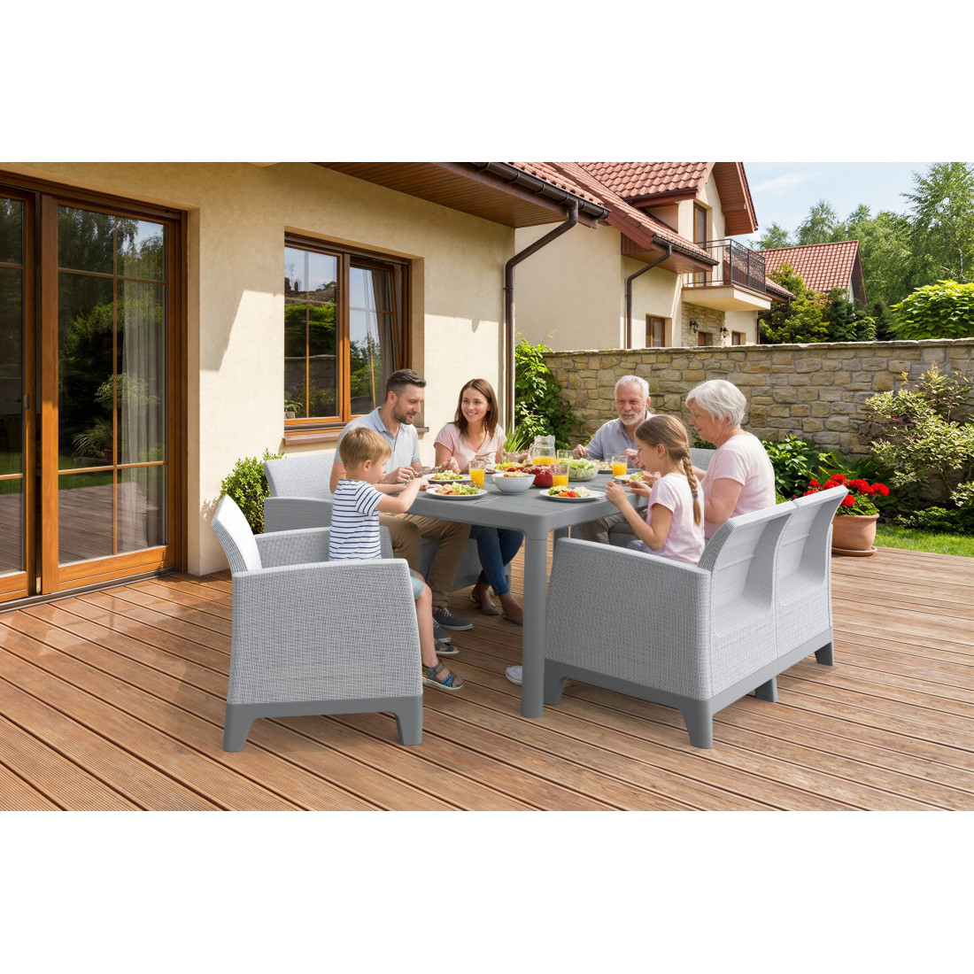 SCANDI DINING FIESTA ASH GREY-STORM GREY/ST.GREY