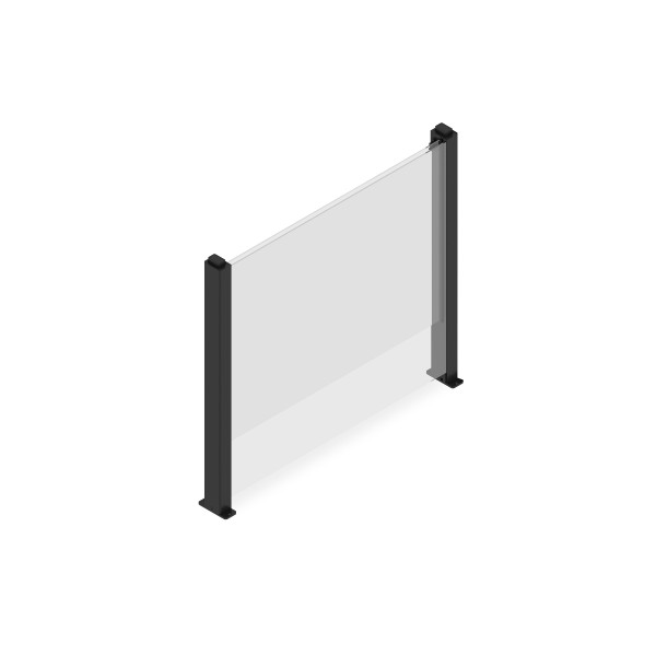 SZKLANE OGRODZENIE 123x110CM ANTHRACITE