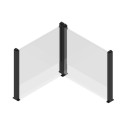 SZKLANE OGRODZENIE 123x110CM ANTHRACITE