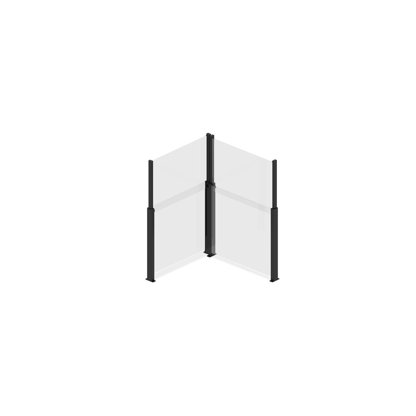 SZKLANE OGRODZENIE 123x110CM ANTHRACITE