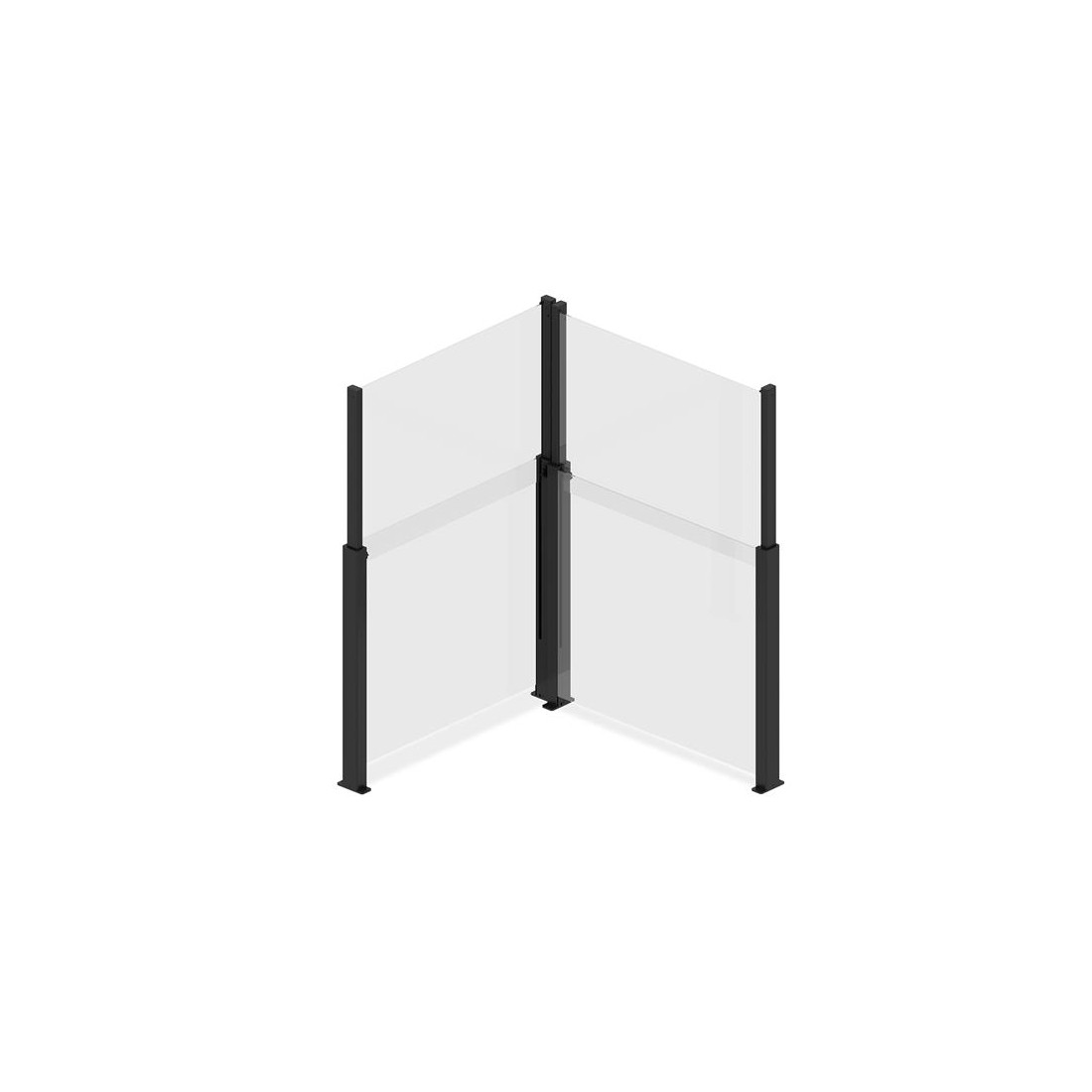 GLASS FENCE 123x110CM ANTHRACITE