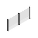 SZKLANE OGRODZENIE 123x110CM ANTHRACITE