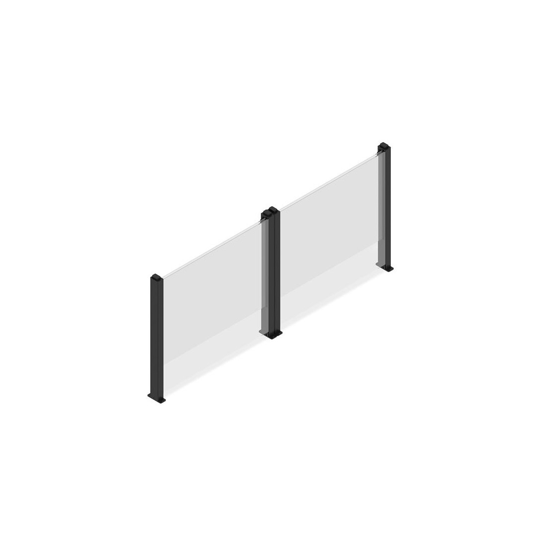 SZKLANE OGRODZENIE 123x110CM ANTHRACITE