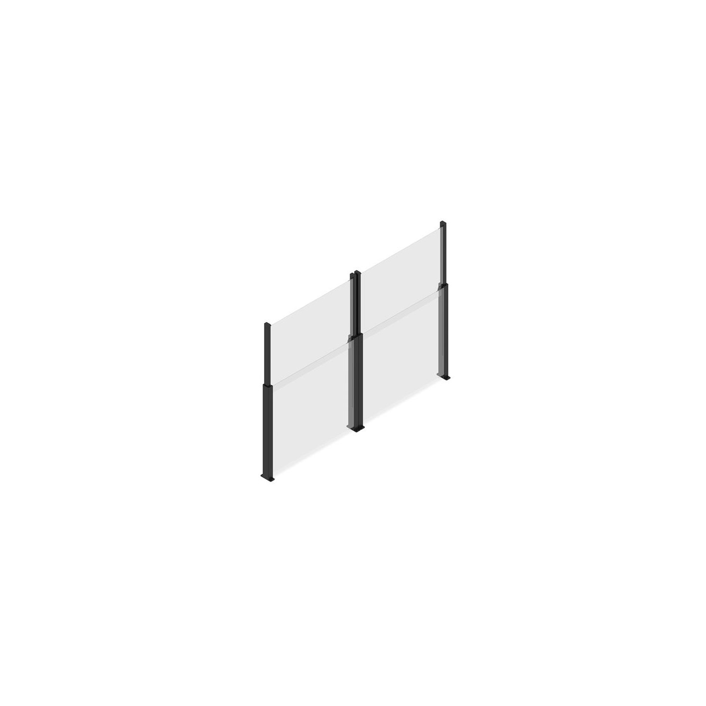 SZKLANE OGRODZENIE 123x110CM ANTHRACITE
