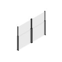 SZKLANE OGRODZENIE 90x110CM ANTHRACITE