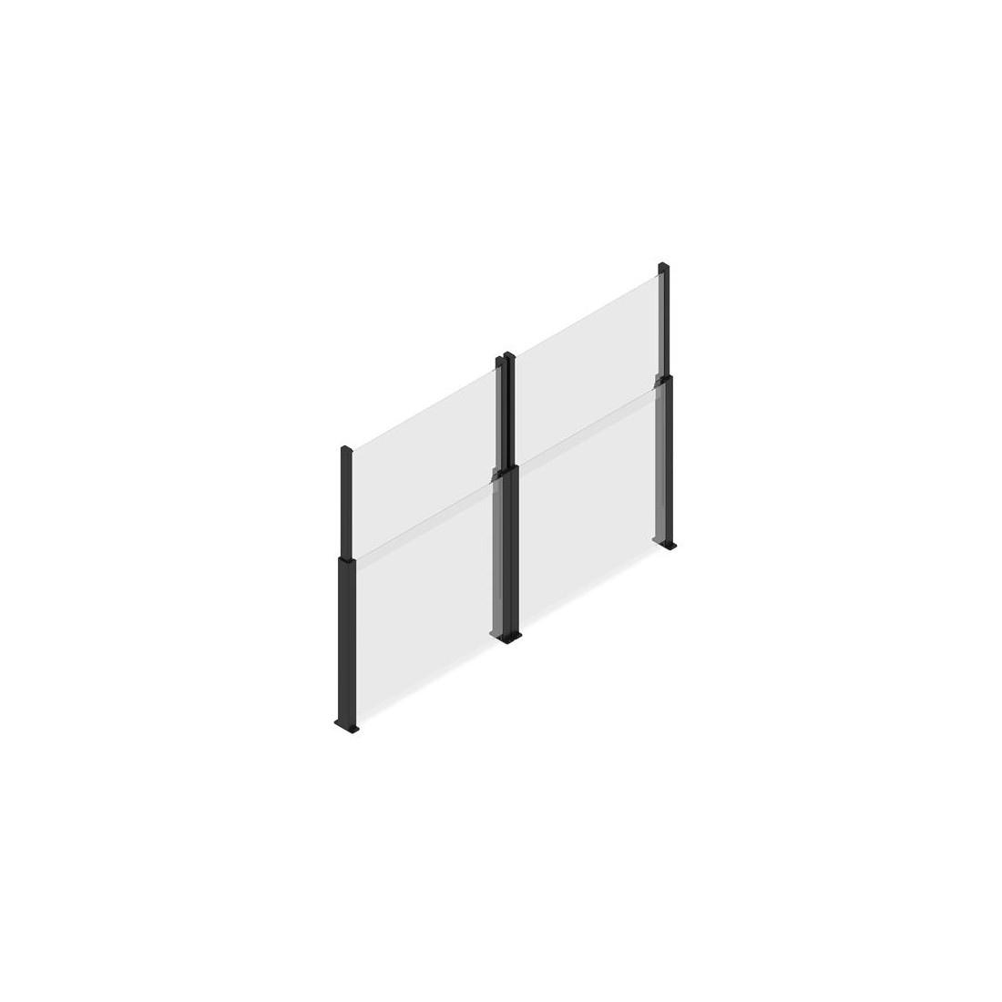 SZKLANE OGRODZENIE 90x110CM ANTHRACITE