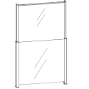 SZKLANE OGRODZENIE 90x110CM ANTHRACITE