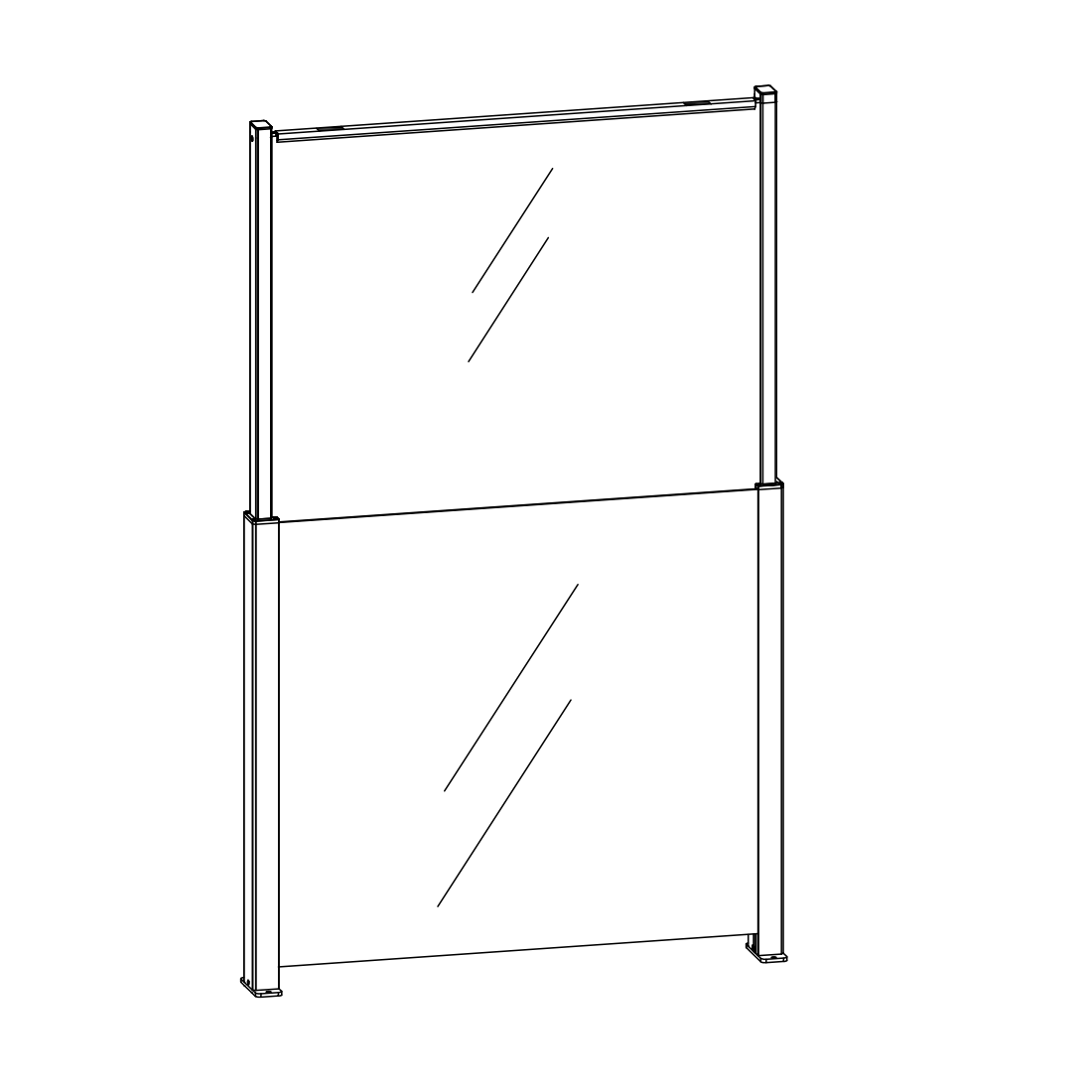 GLASS FENCE 90x110CM ANTHRACITE