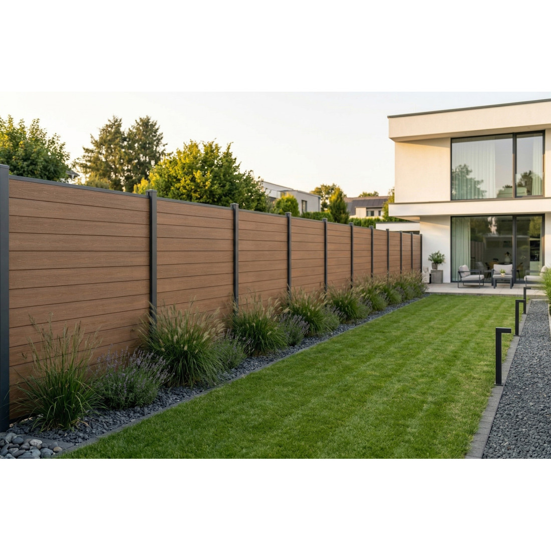 URBAN PRZĘSŁO OGRODZENIOWE 1.8M PODŁOŻE MIĘKKIE TEAK