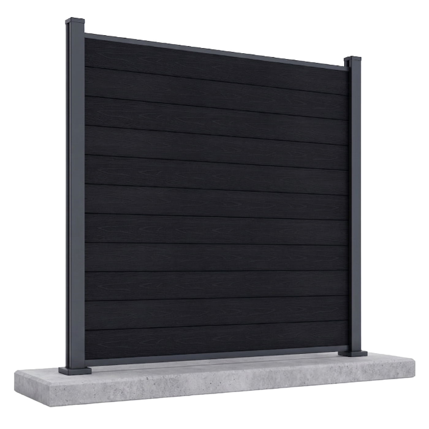 URBAN FENCE PANEL 1.8M FOR HARD GROUND, ANTHRACITE