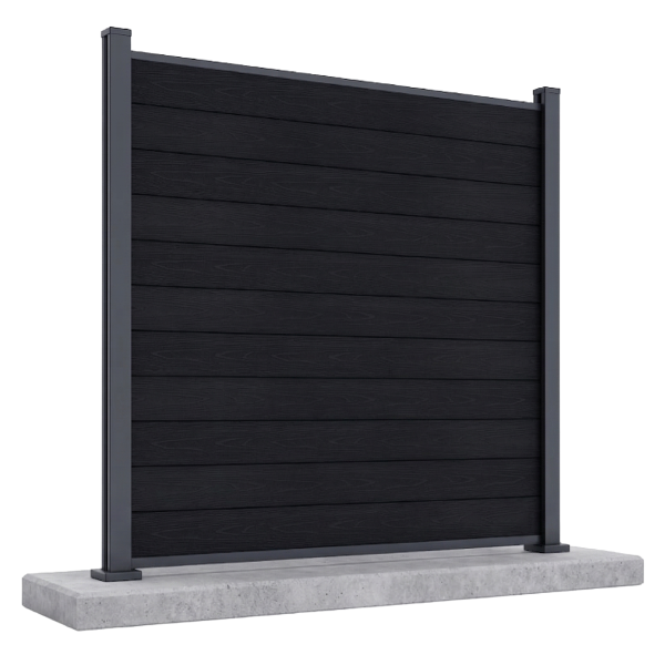 URBAN FENCE PANEL 1.8M FOR HARD GROUND, ANTHRACITE