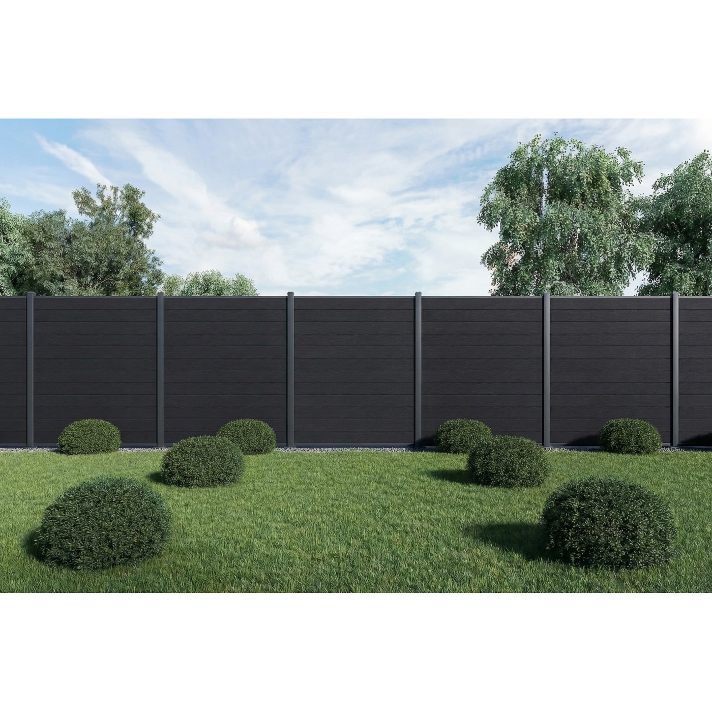 URBAN PRZĘSŁO OGRODZENIOWE 1.8M PODŁOŻE TWARDE ANTHRACITE