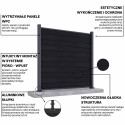 URBAN FENCE PANEL 1.8M FOR HARD GROUND, ANTHRACITE
