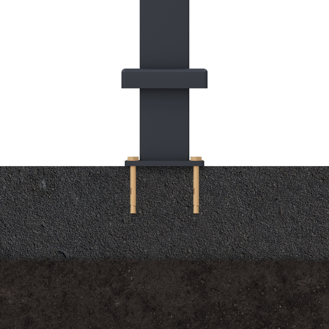URBAN PRZĘSŁO OGRODZENIOWE 1.8M PODŁOŻE TWARDE ANTHRACITE