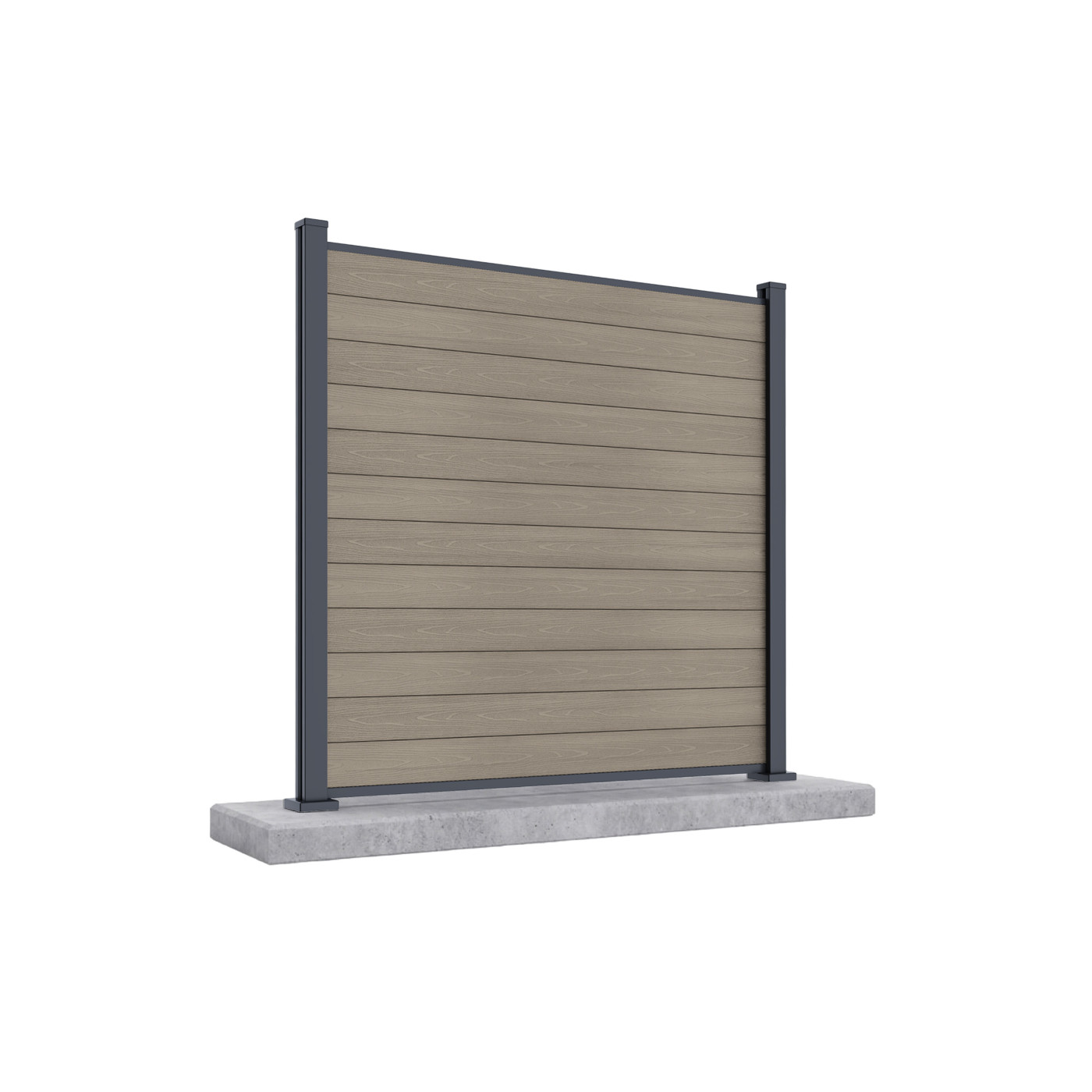 URBAN FENCE PANEL 1.8M FOR HARD GROUND – OAK