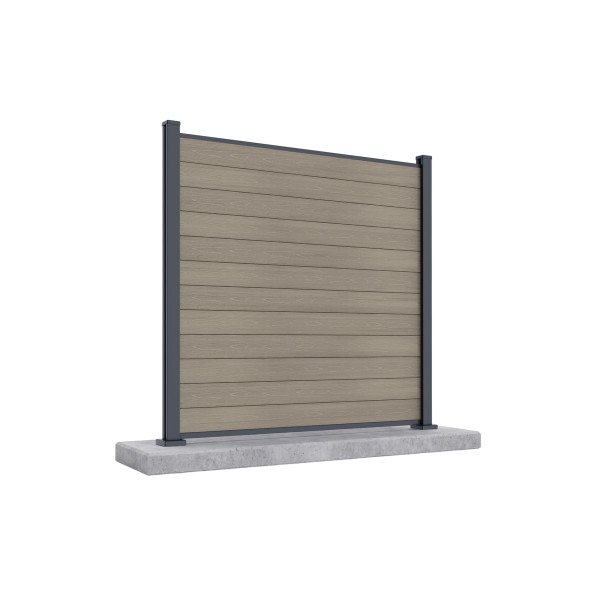 URBAN FENCE PANEL 1.8M FOR HARD GROUND – OAK
