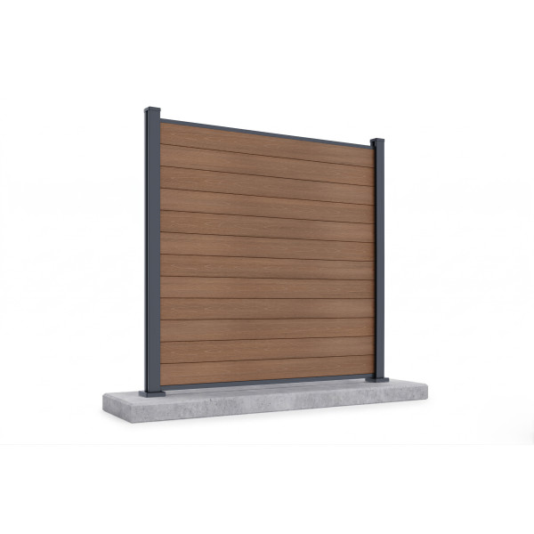 URBAN PRZĘSŁO OGRODZENIOWE 1.8M PODŁOŻE TWARDE TEAK