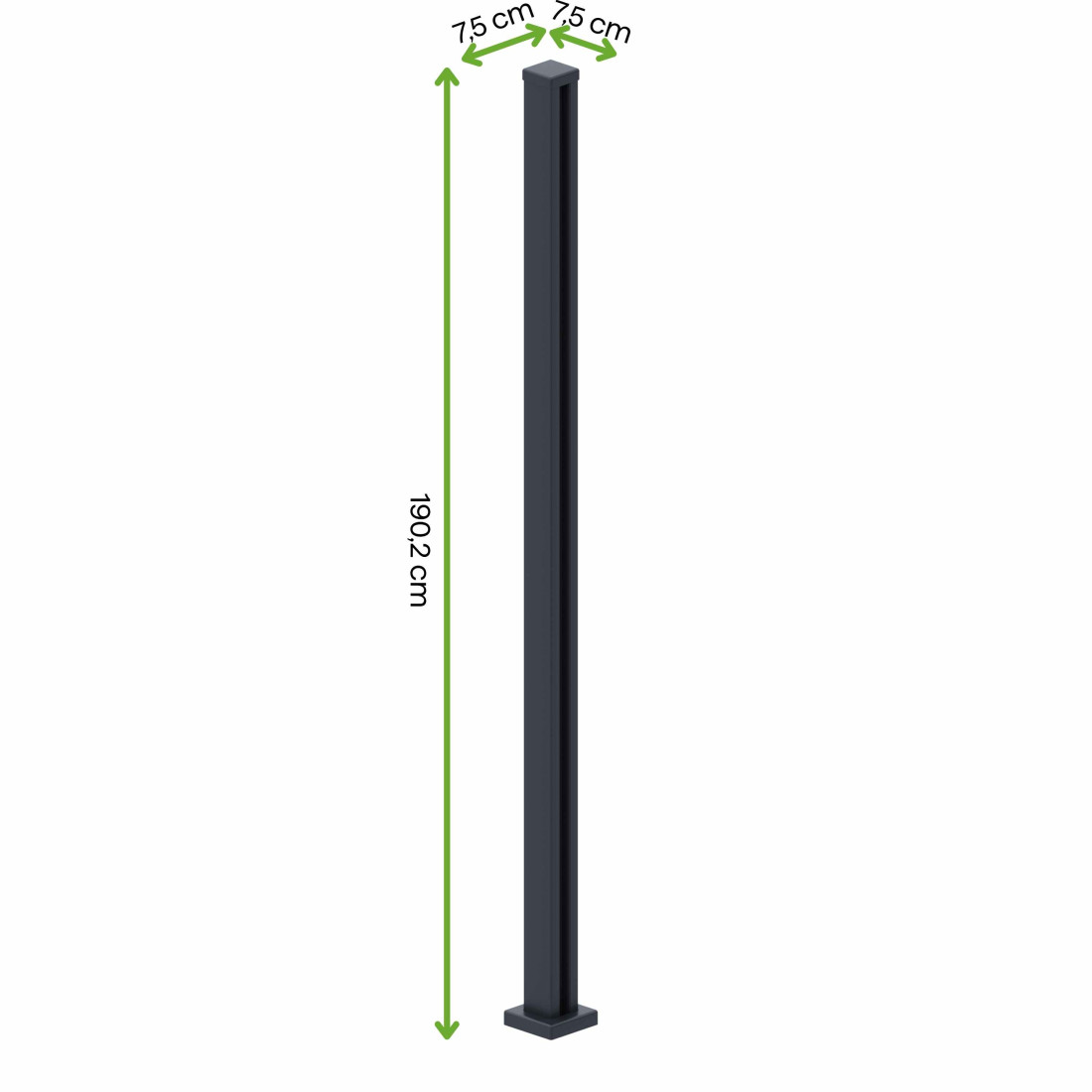 SŁUPEK ALUMINIOWY URBAN/CITY 1.9M ANTHRACITE