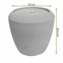WATERFALL FONTANNA LED FI33x30.5CM CEMENT GREY