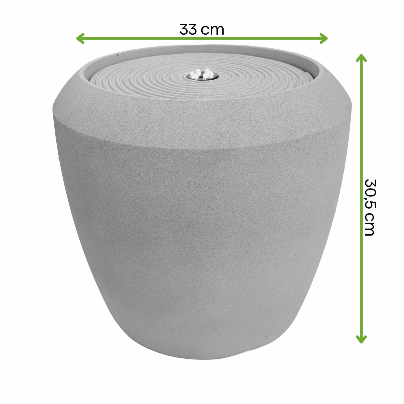 WATERFALL FONTANNA LED FI33x30.5CM CEMENT GREY