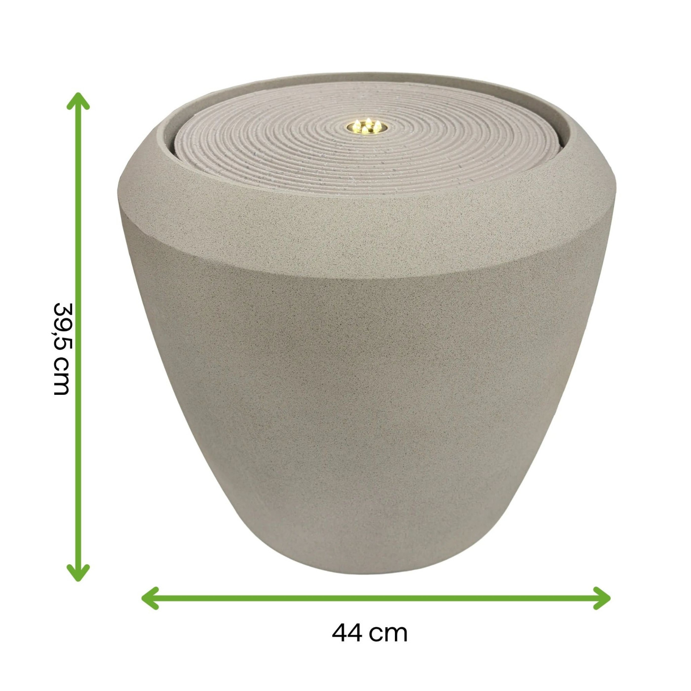 WATERFALL FONTANNA LED FI44x39.5CM CEMENT GREY